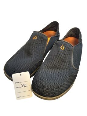 OluKai Nohea Mesh Slip On Comfort Shoes Gray 10188-4242 Men's Size 9.5